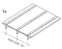 two sides clamped parallel  with ribs